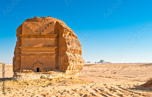 Saudi Arabia, Madain Saleh, the archaeological site with the Nabatean tomb of the 1st century