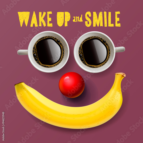 Wake up and smile, motivation background