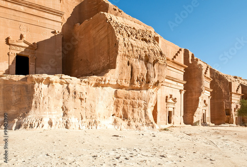 Saudi Arabia, Madain Saleh, the archaeological site with the Nabatean tomb of...