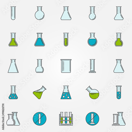 Test-tube icons set