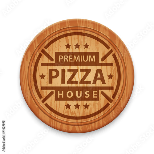 Vector pizza restaurant label