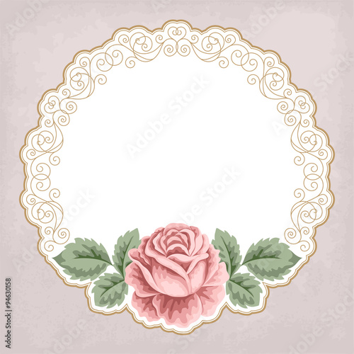 Retro background with roses