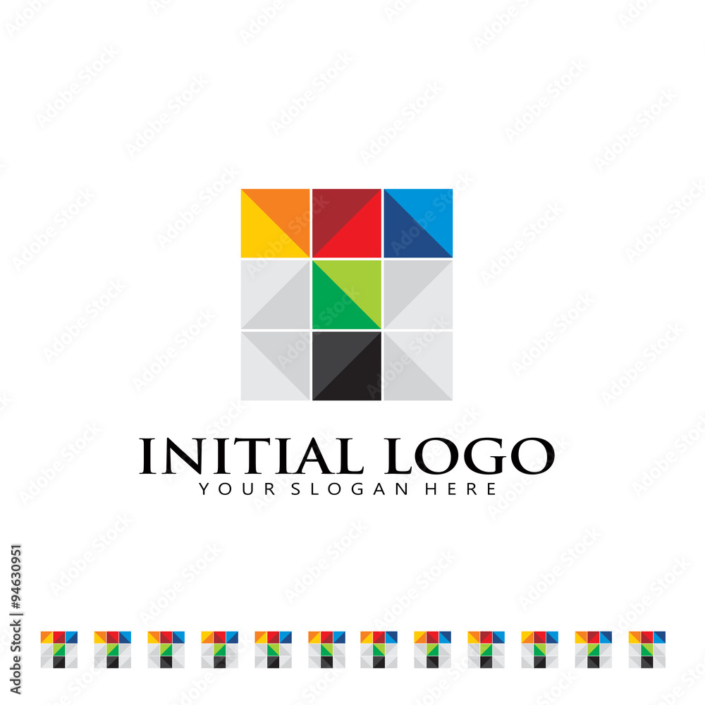 Initial T Pixel Colorful Logo Icon Initial T Pixel Colorful Logo Icon