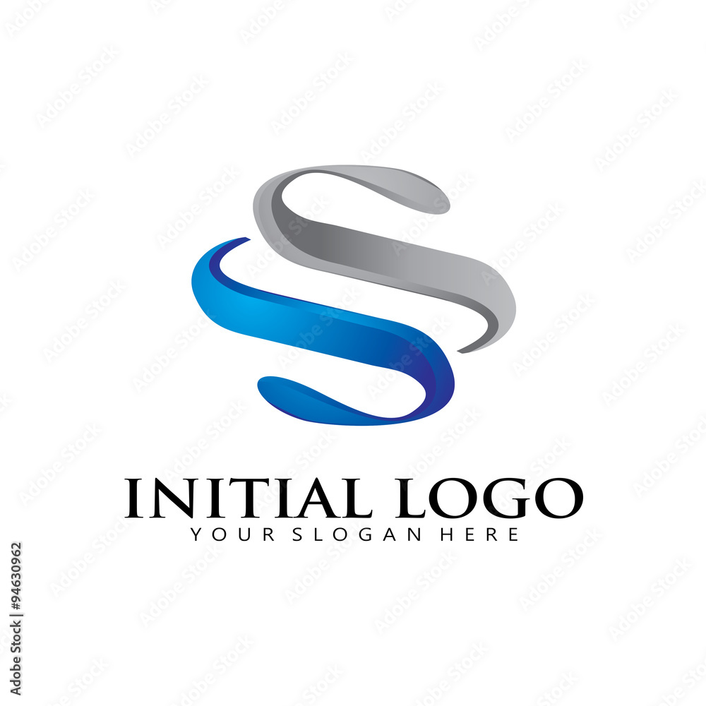 Initial S 3D Logo icon