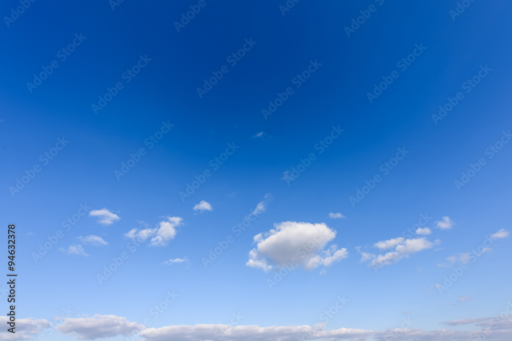 Beautiful blue sky with white clouds in the autumn Beautiful blue sky with white clouds in the autumn
