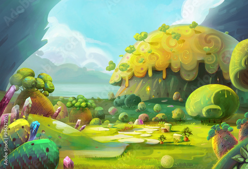 Obraz na plátně Illustration: The Adventure of The Tiny Bird