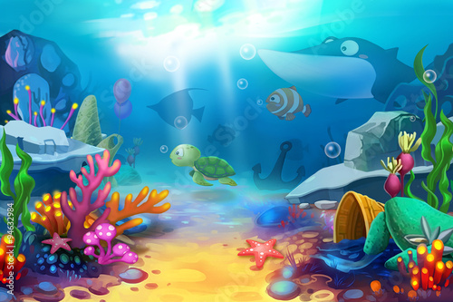 Illustration: The Happy Ocean World - Scene Design
