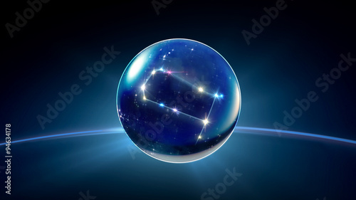 starry night star crystal ball of Horoscopes and Zodiac Signs