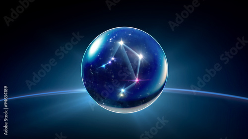 starry night star crystal ball of Horoscopes and Zodiac Signs