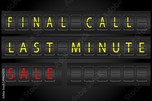 airport timetable information display stlye