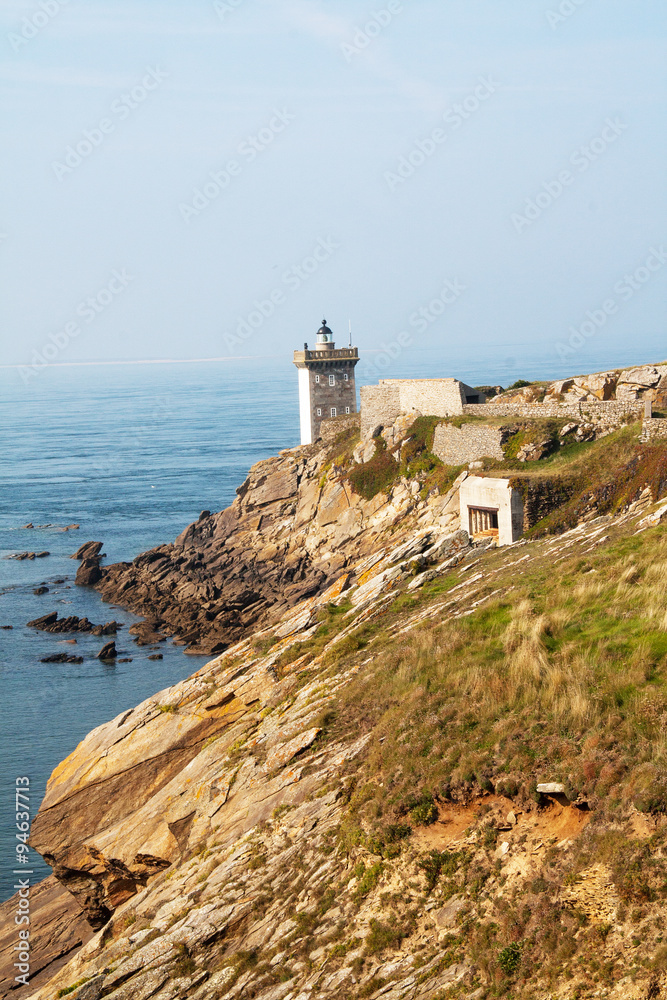 Presqu'île et phare de Kermorvan, le Conquet, Finistère, Bretagne, France 