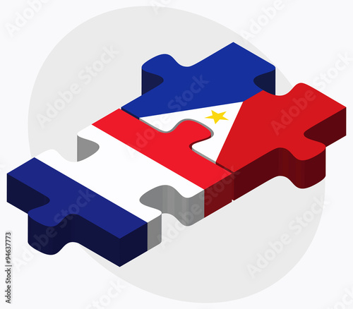 France and Philippines Flags