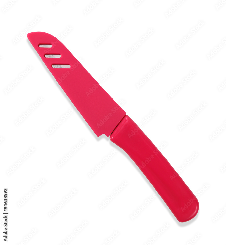 red knife in sheath isolated on white background red knife in sheath isolated on white background
