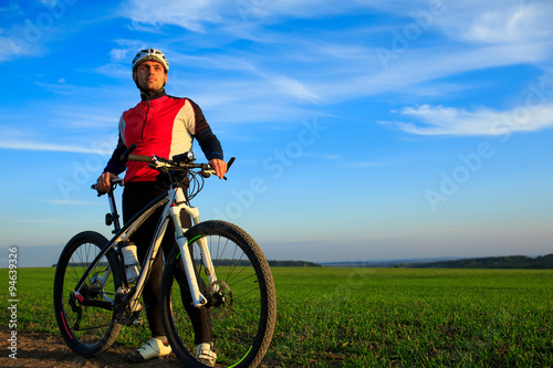 Mountain Bike cyclist riding outdoor