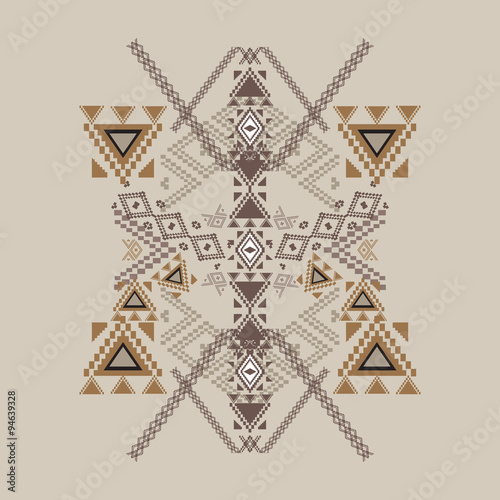 Decorative symmetric ornament for design and fashion