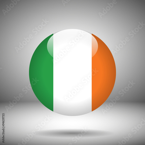 Round flag of Ireland, vector illustration Free Download Round flag of Ireland, vector illustration - GFXLoad