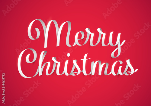 Merry Christmas - white calligraphic inscription.