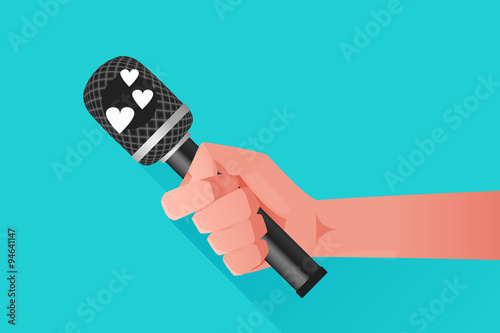 Microphone & Hand