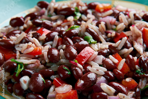 Obraz na płótnie Arroz con Frijoles Negro