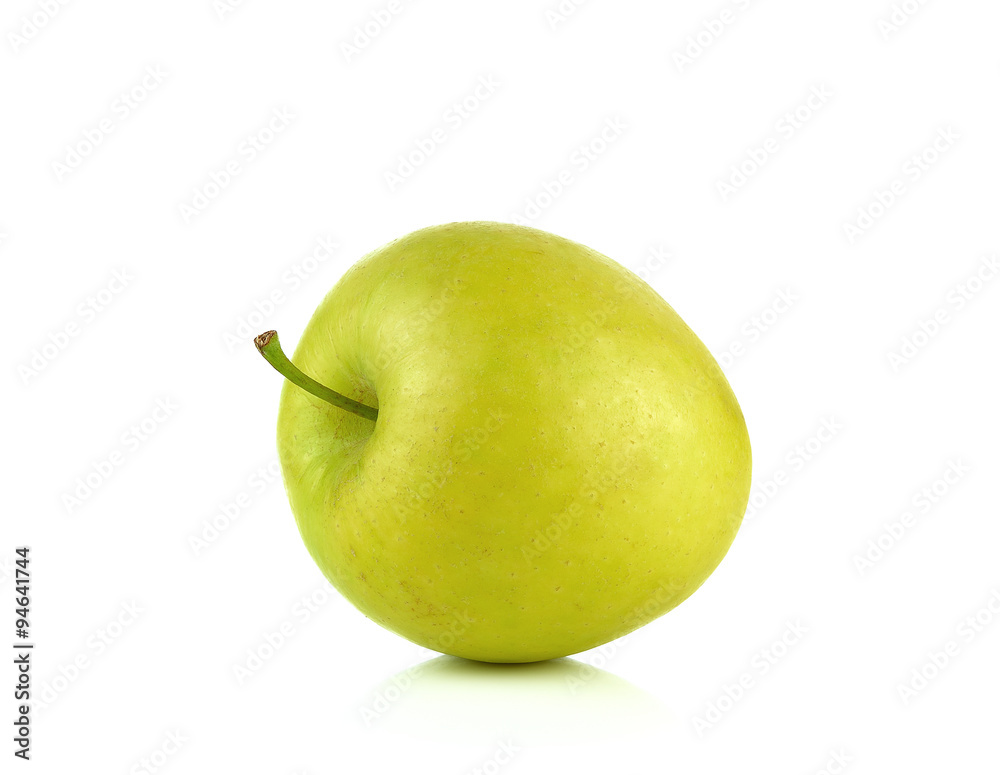  yellow golden apple isolated on white background