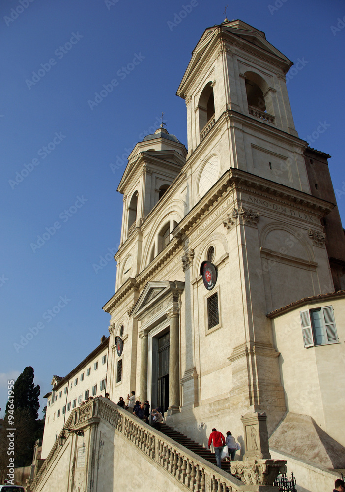Rome, l'église Trinité-des-Montsi, Italie