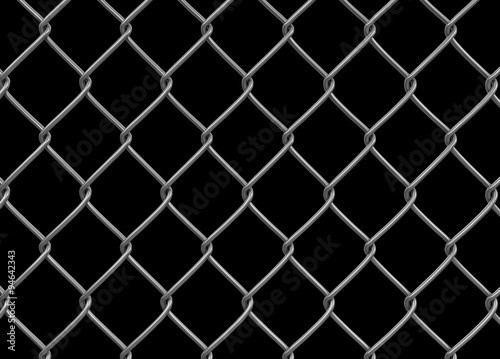 Chainlink fence. Image with clipping path
