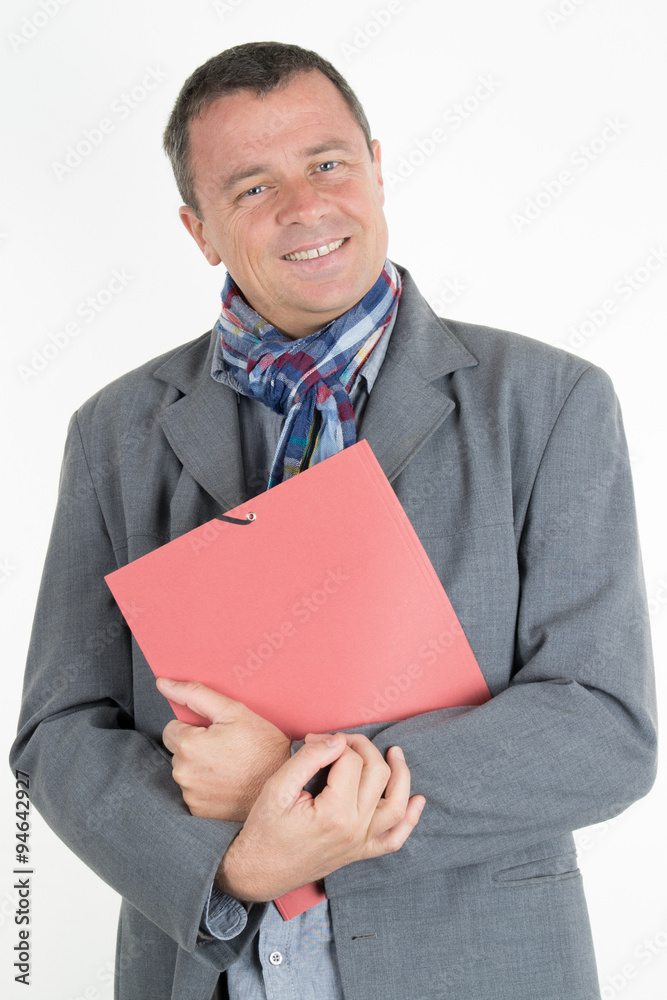 Attractive man relaxing isolated on white background Attractive man relaxing isolated on white background