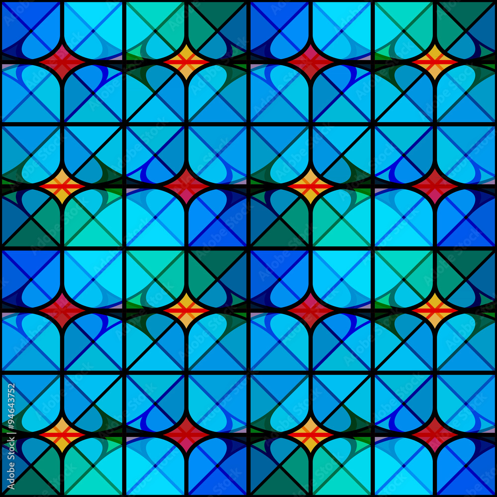 Blue triangle texture seamless pattern. mosaic background Stock Vector ...