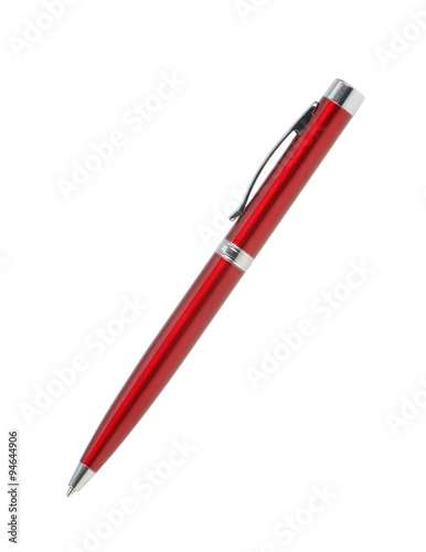 Foto Red pen isolated on white