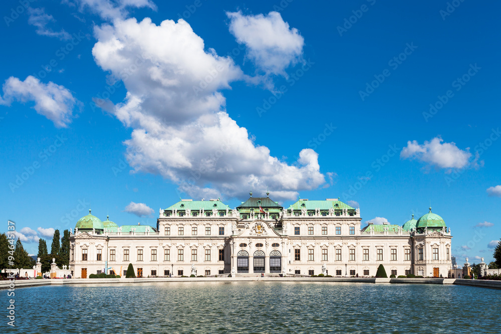 blue sky with cloud over Upper Belvedere Palace