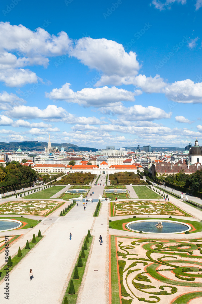 Obraz premium gardens of Belvedere Palaces, Vienna, Austria