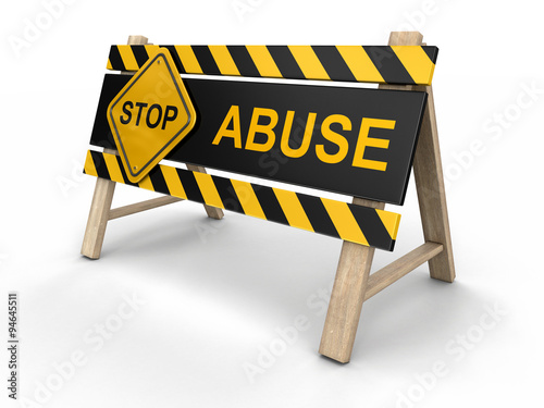 Abuse Street Sign (clipping path included) © corund