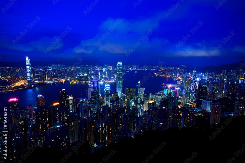 中国・香港　ビクトリアピークからの夜景