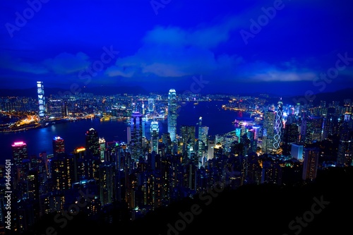 中国・香港　ビクトリアピークからの夜景 © hit1912