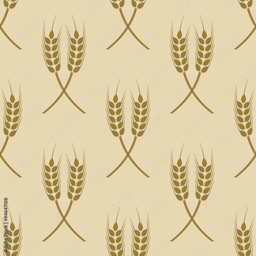 seamless pattern with wheat seamless pattern with wheat