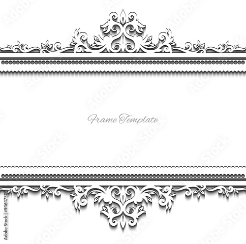 vintage background frame design victorian style