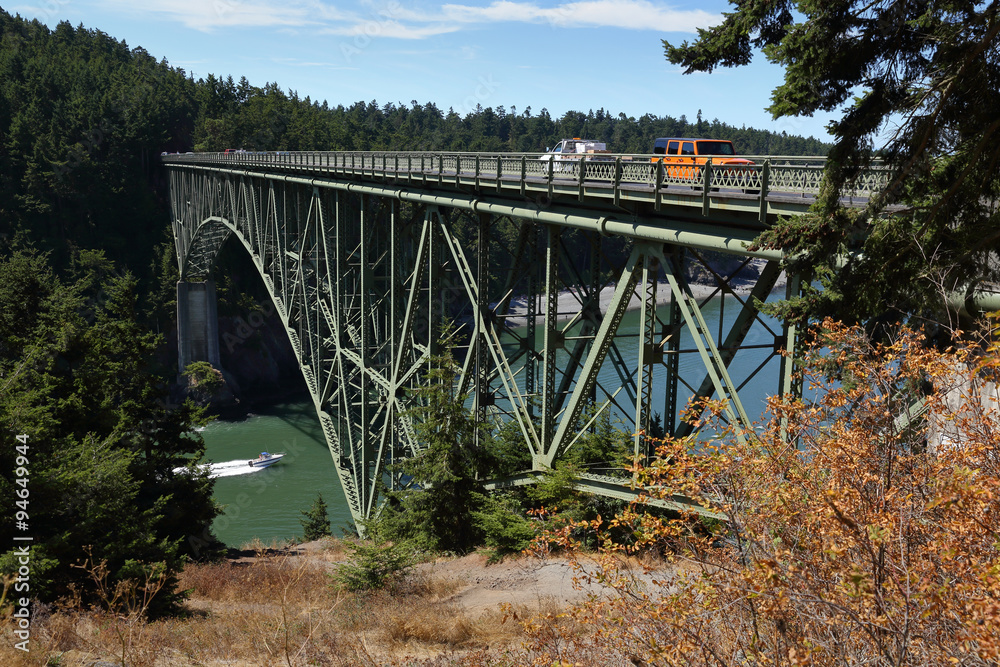 Obraz premium Deception Pass Bridge, Washington State, USA.