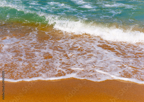 sea and sand near Kardamaina beach at Kos island in Greece photo