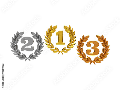 Numbers in a laurel wreath