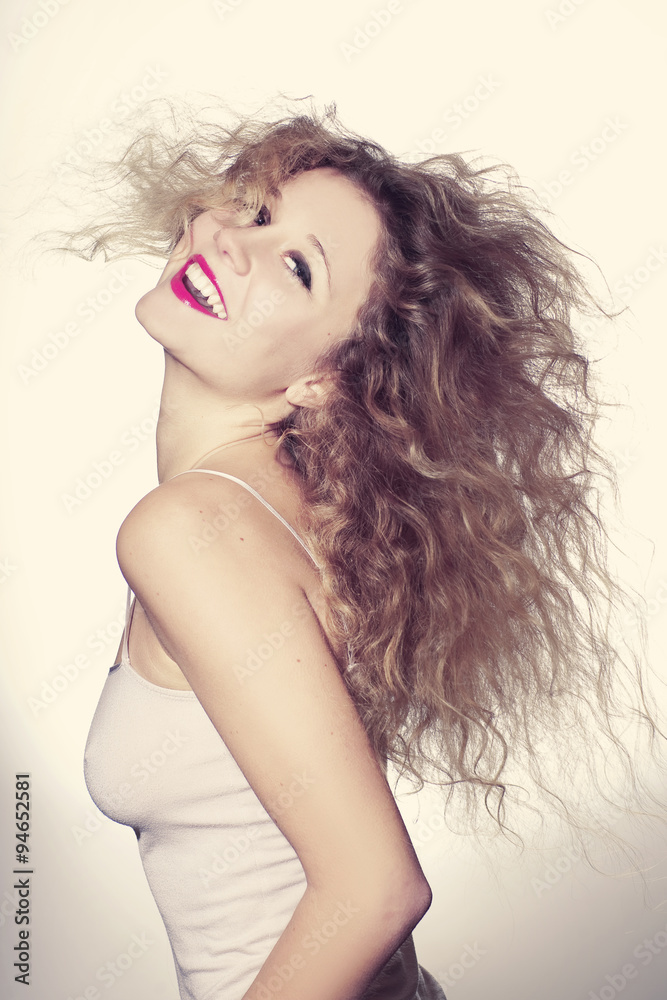 Naklejka premium Beautiful woman studio shot