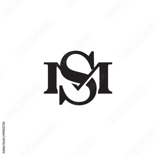 Letter M and S monogram logo