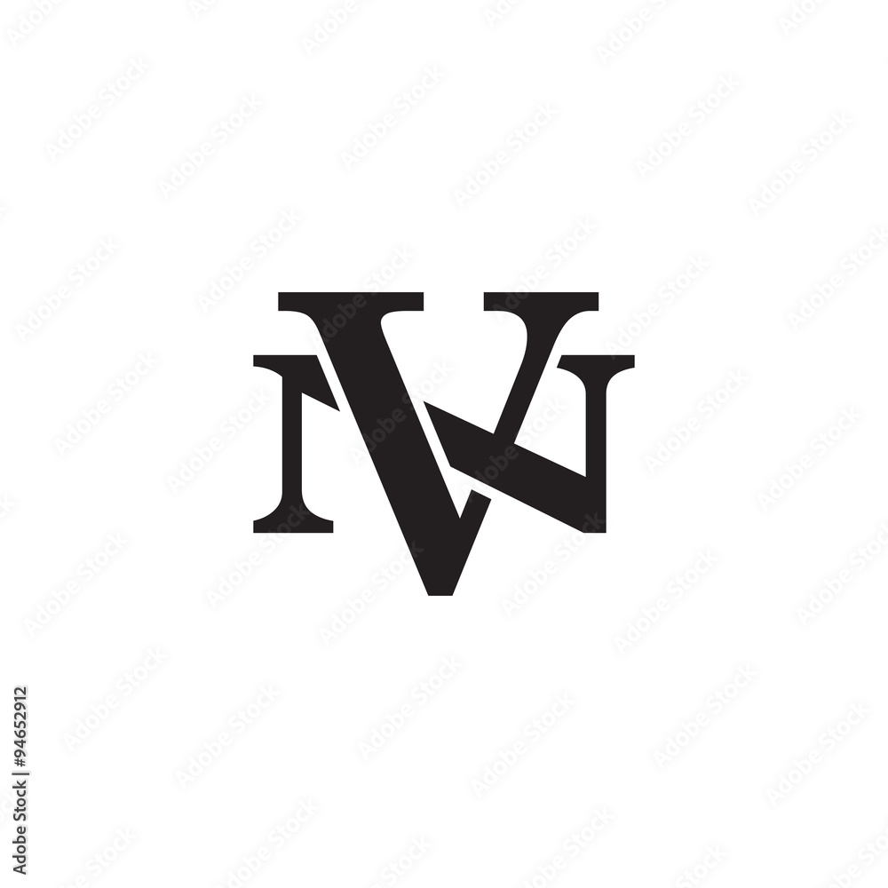 Letter N and V monogram logo Stock Vector Adobe Stock