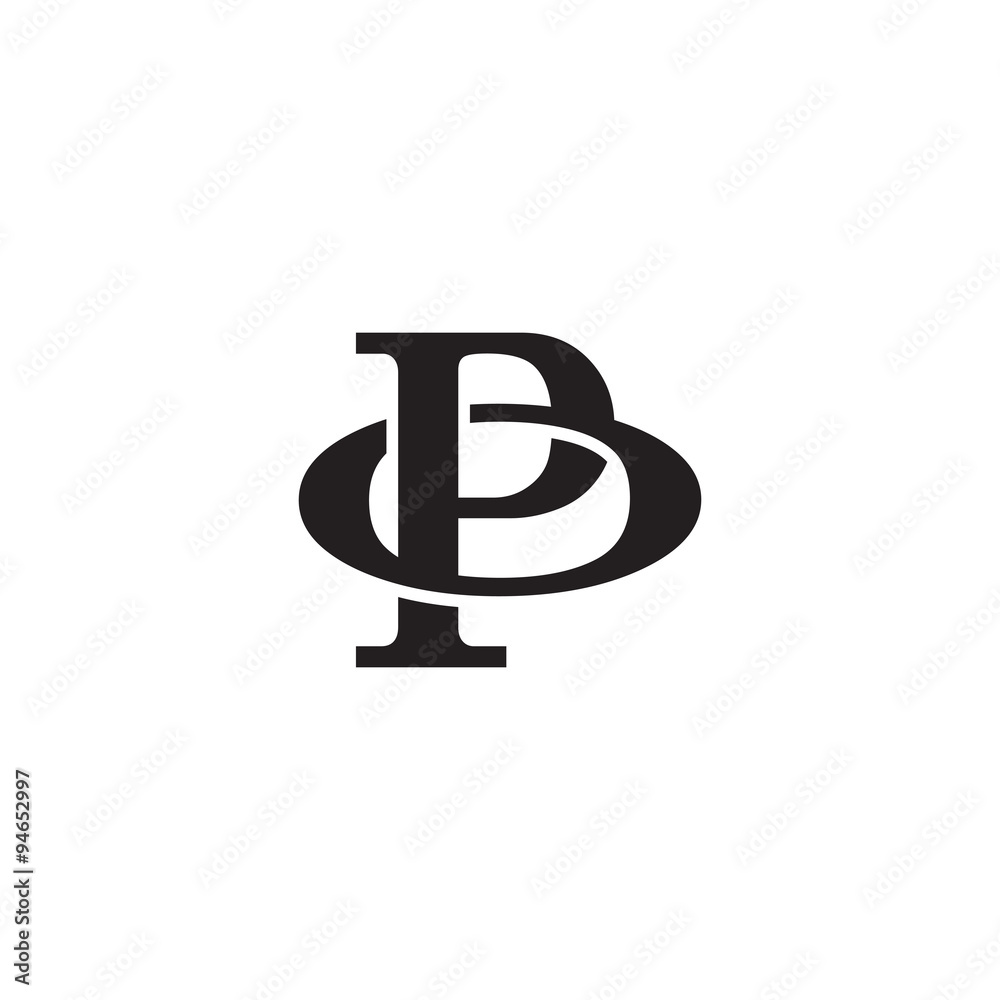 Letter W and P monogram logo Stock Vector