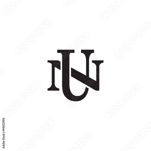 Letter N and U monogram logo