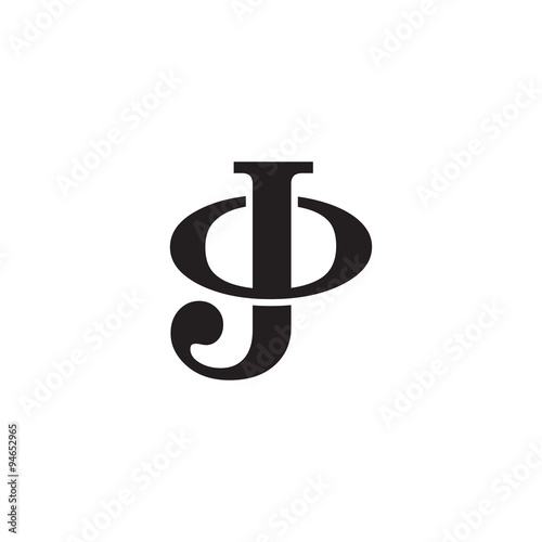 Letter O and J monogram logo