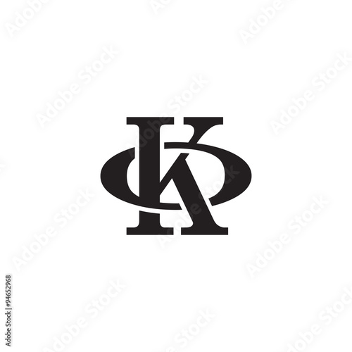 Letter O and K monogram logo