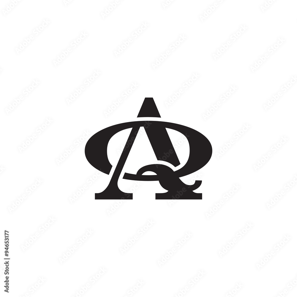Letter Q and A monogram logo Stock Vector | Adobe Stock