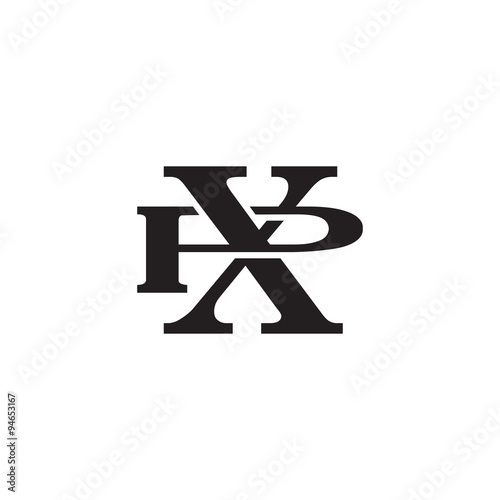 Letter P and X monogram logo