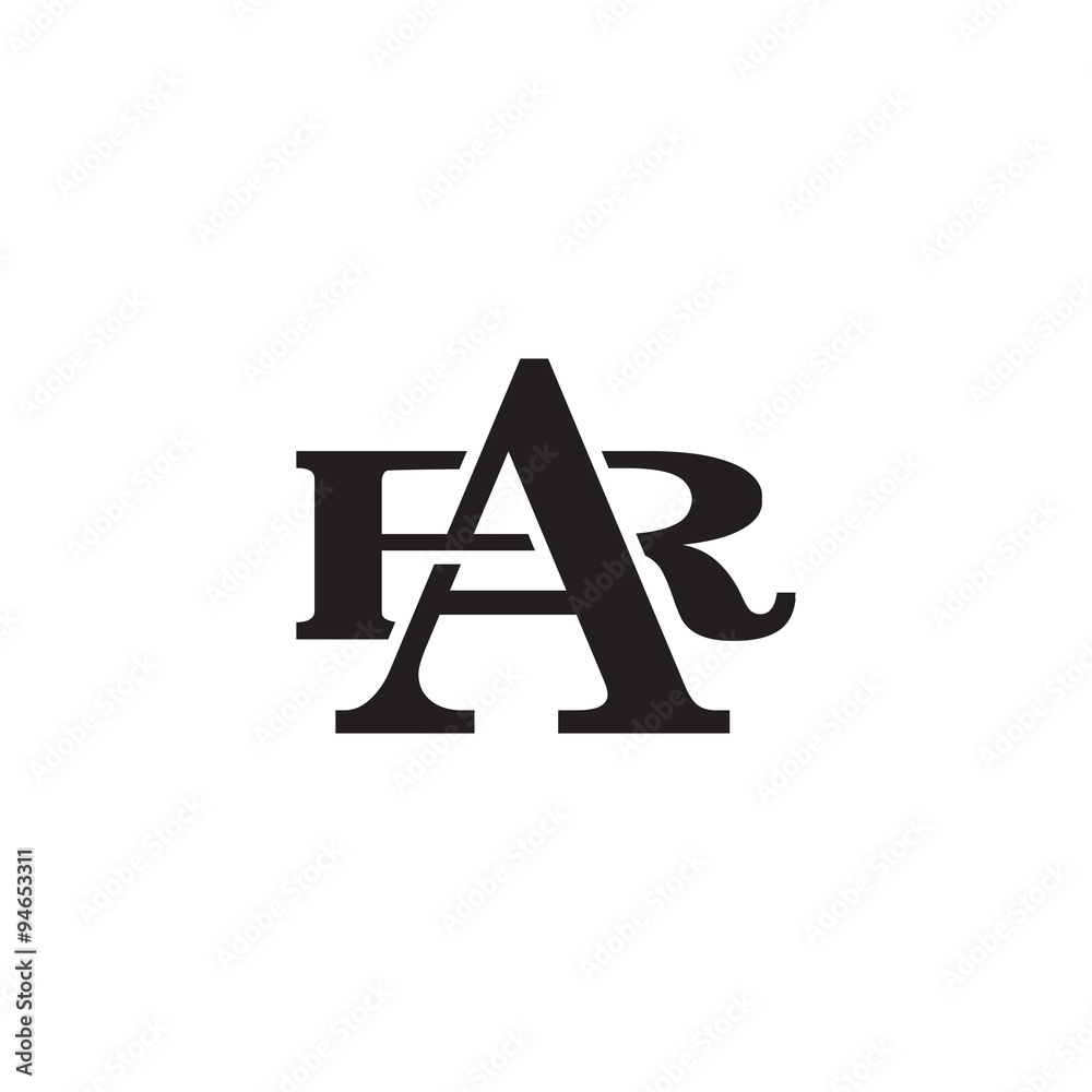 Letter R and A monogram logo Letter R and A monogram logo