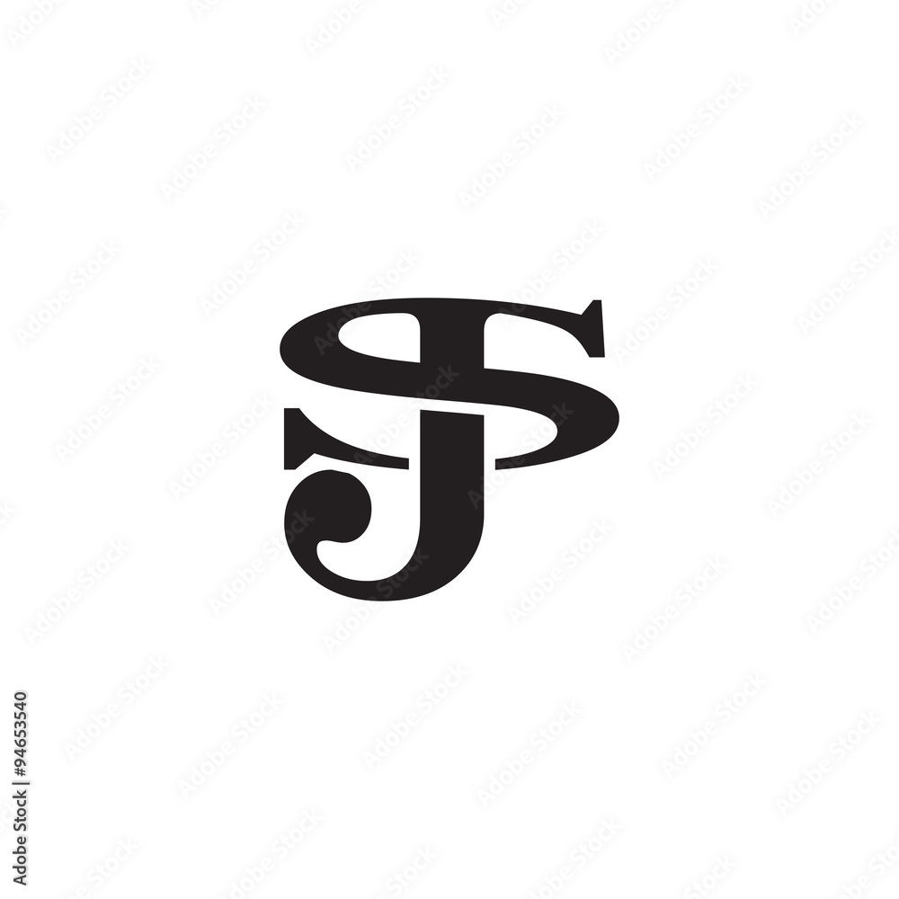 Letter S and J monogram logo Letter S and J monogram logo